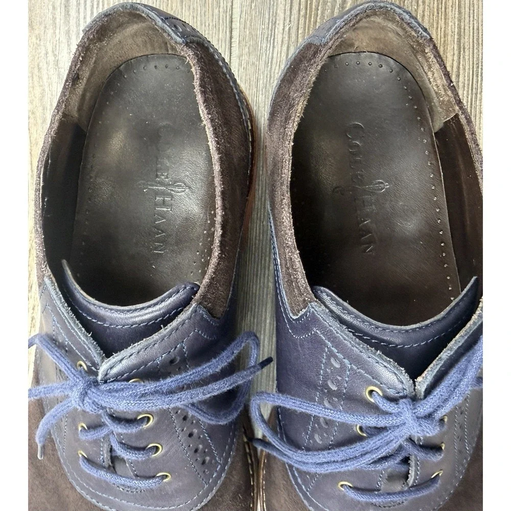 Cole Haan Men's Suede & Leather‎ Oxford Dress Shoes Brown/Blue Size 11M